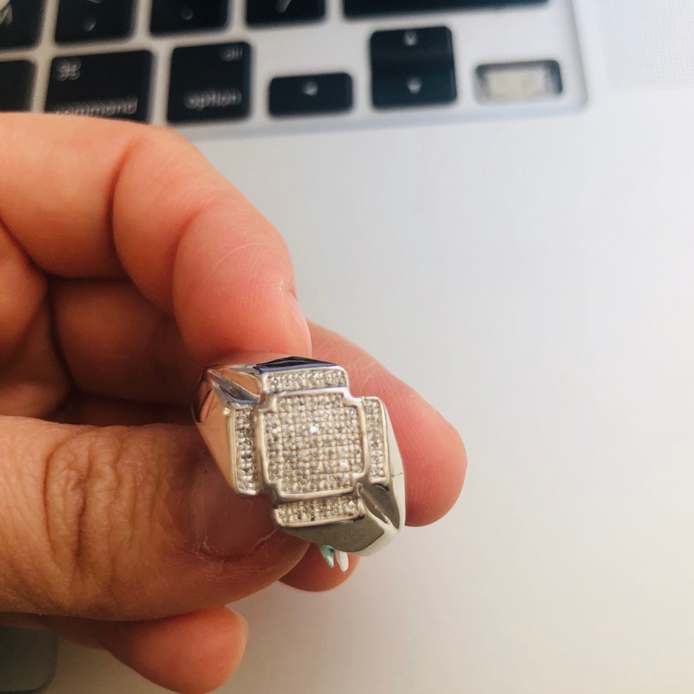 .925 sterling silver Ring with diamonds 💎